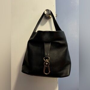 Dooney & Bourke Black Leather Hobo Lucca Bag
